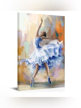 Elegant Ballet Dancer Canvas Wall Art 24x36